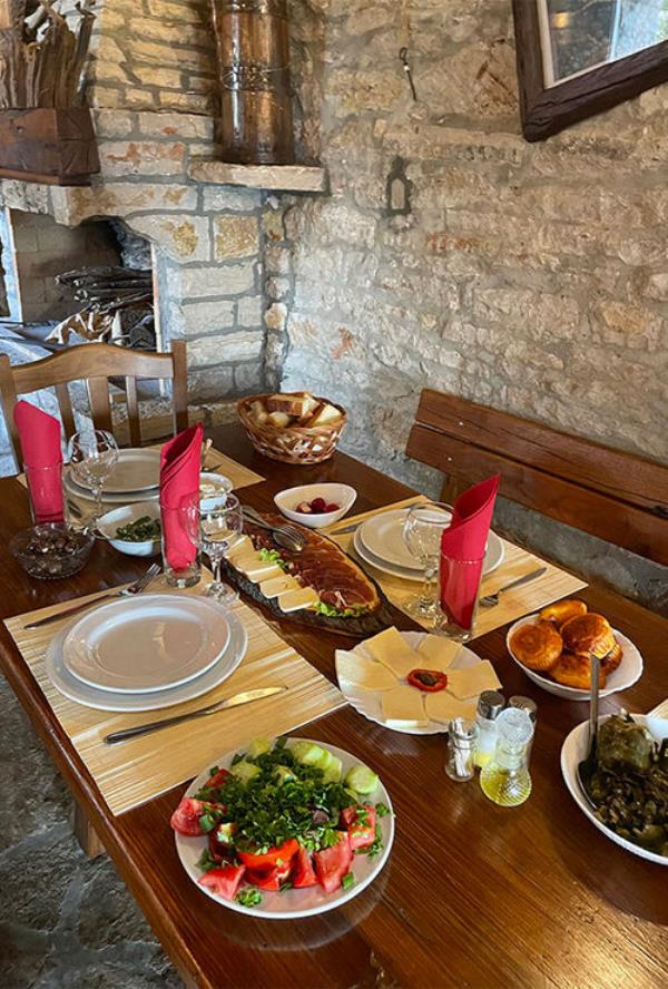 A lavish meal awaited at the end of a hike to a secluded 17th-century village. The home belo<em></em>nged to Nicola and his family, whose history in the village goes back generations.
