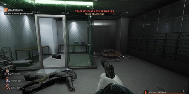 a dead cloaker in the SCB vault in Payday 3