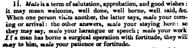 Glossary excerpt from An Account of the Natives of the To<em></em>nga Islands in the South Pacific Ocean