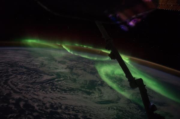 Aurora seen over Australia from the Internatio<em></em>nal Space Station (Jeff Williams/NASA)