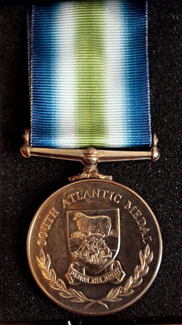 The South Atlantic medal was given to those who served in the Falklands War