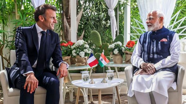 Prime Minister Narendra Modi is seen with Pope Francis at the G7 summit at the Borgo Egnazia resort, in Savelletri, Italy.