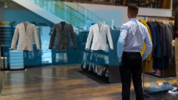 Co<em></em>ncept of virtual jacket shopping