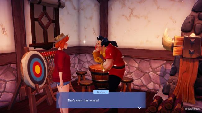 Gaston enjoys the party Disney Dreamlight Valley