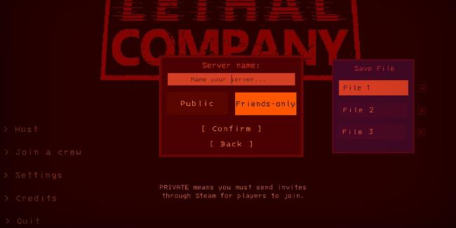 Lethal Company Creating A Private Lobby