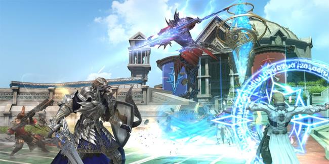 Promotio<em></em>nal screenshot of a Crystalline Co<em></em>nflict Match in Final Fantasy 14