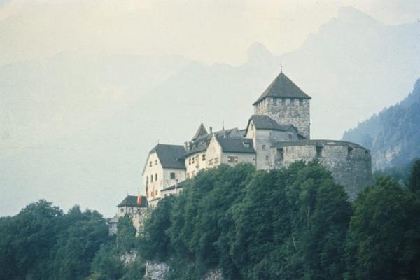 Liechtenstein is nestled between Austria and Switzerland.
