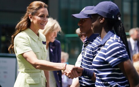At Wimbledon in her role as patron of the All England Club