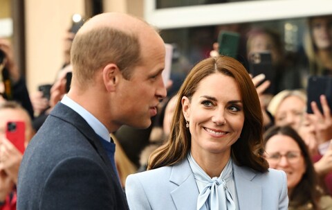 With Prince William on a visit to Northern Ireland in 2022