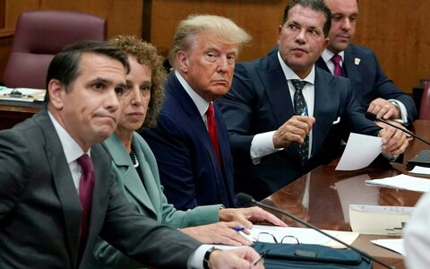 Mr Trump appearing in court in New York on April 4 2023